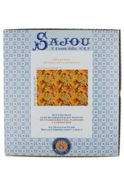 Kit Point De Croix - Coussin Fleurs Orientales Toucan -artisanat Soldes Magasin kit point de croix coussin fleurs orientales toucan 3