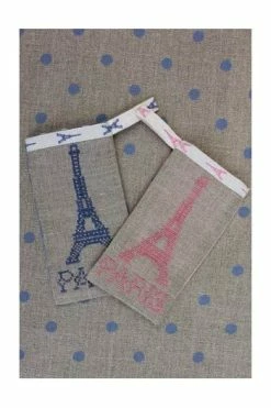 Kit Point De Croix étui Tour Eiffel Rose -artisanat Soldes Magasin kit point de croix etui tour eiffel rose 5