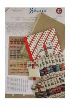 Kit Point De Croix Fil Broderie Laine Saint-Pierre -artisanat Soldes Magasin kit point de croix fil broderie laine saint pierre 1