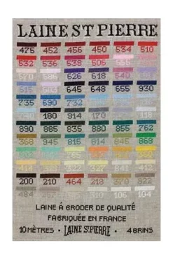 Kit Point De Croix Fil Broderie Laine Saint-Pierre