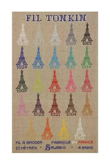 Kit Point De Croix Fil Broderie Tonkin 1 Kit Point De Croix Fil Broderie Tonkin