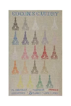 Kit Point De Croix Fil Dentelle Cocons Caudry