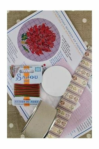 Kit Point De Croix Fleur Boîte Dahlia 3 Kit Point De Croix Fleur Boîte Dahlia – Image 3