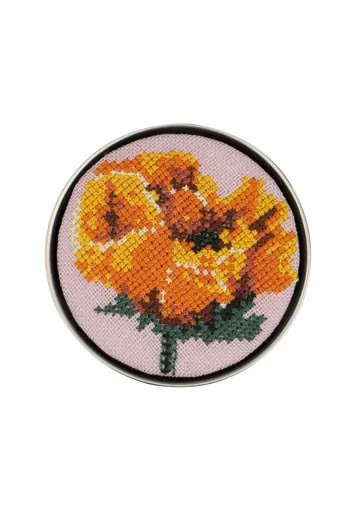 Kit Point De Croix Fleur Boîte Pavot 2 Kit Point De Croix Fleur Boîte Pavot – Image 2