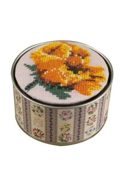 Kit Point De Croix Fleur Boîte Pavot