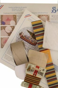 Kit Point De Croix Tapisserie Bayeux Bateau -artisanat Soldes Magasin kit point de croix tapisserie bayeux bateau 2