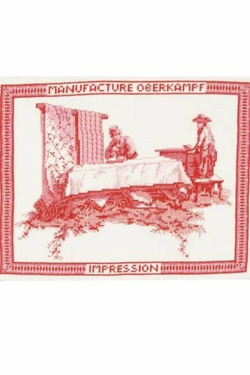 Kit Point De Croix Toile De Jouy - Impression 1 Kit Point De Croix Toile De Jouy - Impression