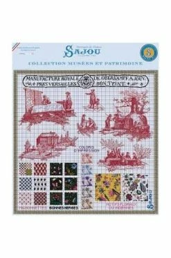 Kit Point De Croix Toile De Jouy - Pinceauteuses -artisanat Soldes Magasin kit point de croix toile de jouy pinceauteuses 3