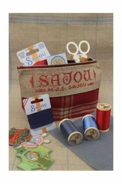 Kit Point De Croix Trousse Lin Sajou De 1842 à 1845 -artisanat Soldes Magasin kit point de croix trousse lin sajou de 1842 a 1845 2