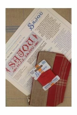 Kit Point De Croix Trousse Lin Sajou De 1842 à 1845 -artisanat Soldes Magasin kit point de croix trousse lin sajou de 1842 a 1845 3