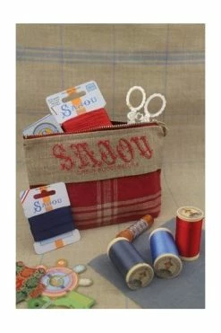 Kit Point De Croix Trousse Lin Sajou De 1848 à 1882 -artisanat Soldes Magasin kit point de croix trousse lin sajou de 1848 a 1882 4