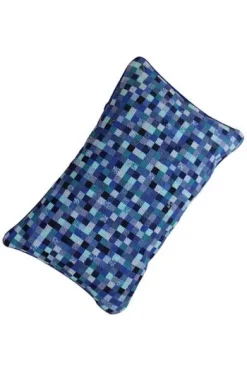 Kit Tapisserie Coussin Petits Carrés Bleus