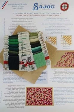 Kit Tapisserie Coussin Petits Carrés Verts 10 Kit Tapisserie Coussin Petits Carrés Verts -artisanat Soldes Magasin kit tapisserie coussin petits carres verts 2