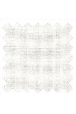 Lin à Broder 12 Fils Au Cm 50 X 70 Cm Blanc