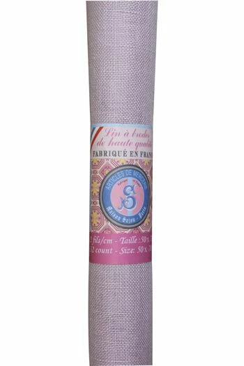 Lin à Broder 12 Fils Au Cm 50 X 70 Cm Cyclamen 2 Lin à Broder 12 Fils Au Cm 50 X 70 Cm Cyclamen – Image 2