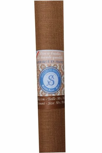 Lin à Broder 12 Fils Au Cm 50 X 70 Cm Écorce 2 Lin à Broder 12 Fils Au Cm 50 X 70 Cm Écorce – Image 2