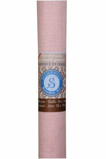Lin à Broder 12 Fils Au Cm 50 X 70 Cm Rose 2 Lin à Broder 12 Fils Au Cm 50 X 70 Cm Rose – Image 2