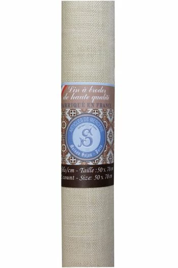 Lin à Broder 12 Fils Au Cm 50 X 70 Cm Sable 2 Lin à Broder 12 Fils Au Cm 50 X 70 Cm Sable – Image 2