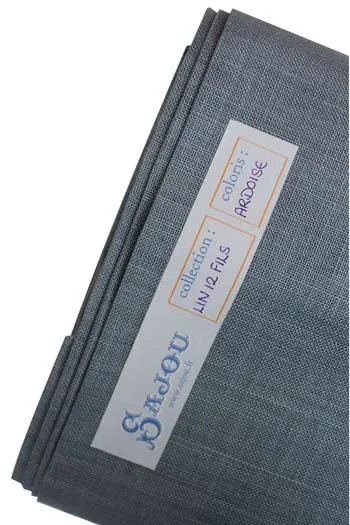 Lin à Broder 12 Fils Au Cm Au Mètre Ardoise 1 Lin à Broder 12 Fils Au Cm Au Mètre Ardoise