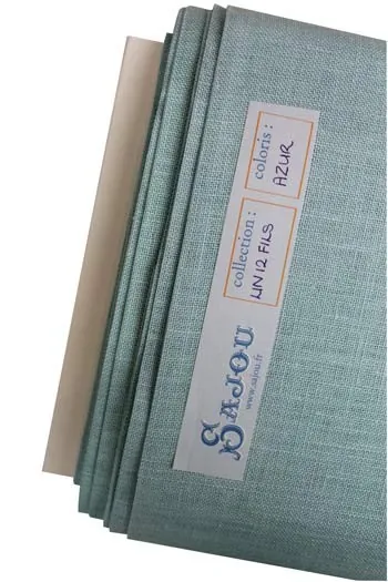 Lin à Broder 12 Fils Au Cm Au Mètre Azur 1 Lin à Broder 12 Fils Au Cm Au Mètre Azur