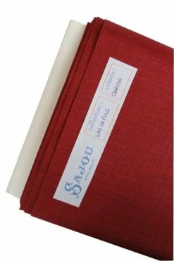 Lin à Broder 12 Fils Au Cm Au Mètre Cerise