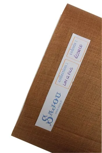 Lin à Broder 12 Fils Au Cm Au Mètre Écorce 1 Lin à Broder 12 Fils Au Cm Au Mètre Écorce