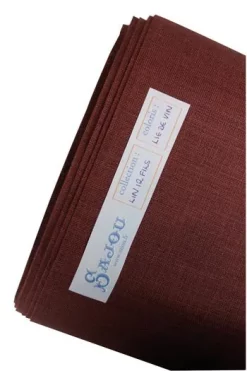 Lin à Broder 12 Fils Au Cm Au Mètre Lie De Vin