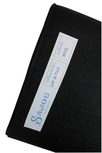 Lin à Broder 12 Fils Au Cm Au Mètre Noir 1 Lin à Broder 12 Fils Au Cm Au Mètre Noir