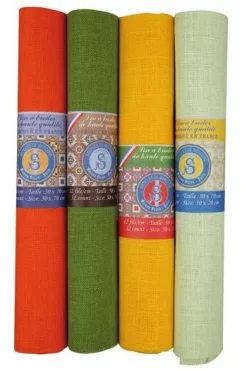 Lin à Broder 12 Fils Au Cm Lot 4 Coupons Acidulés