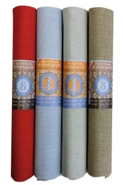 Lin à Broder 12 Fils Au Cm Lot 4 Coupons Classiques