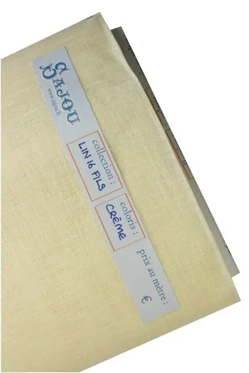 Lin à Broder 16 Fils Au Cm Au Mètre Crème 1 Lin à Broder 16 Fils Au Cm Au Mètre Crème