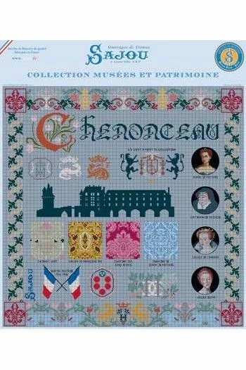 Lin Broderie 70x70 Cm Ardoise Chenonceau 4 Lin Broderie 70x70 Cm Ardoise Chenonceau – Image 4