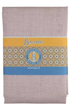 Lin Broderie 70x70 Cm Cyclamen Plantes Tinctoriales