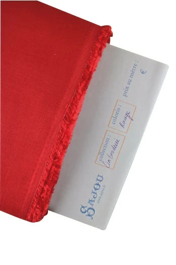 Mètre Lin Broderie Traditionnelle - Rouge 1 Mètre Lin Broderie Traditionnelle - Rouge