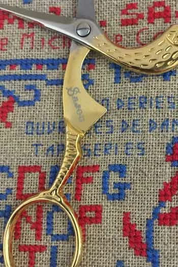 Paire De Ciseaux Broderie Cigogne Aurifiée Moyen 3 Paire De Ciseaux Broderie Cigogne Aurifiée Moyen – Image 3
