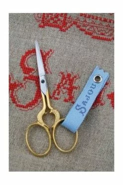 Paire De Ciseaux Broderie Coeur Aurifiée