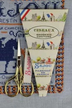 Paire De Ciseaux Broderie Courcy Aurifiée