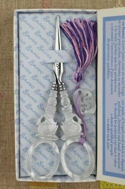 Paire De Ciseaux Broderie Façon Nacre Cygnes -artisanat Soldes Magasin paire de ciseaux broderie facon nacre cygnes 6