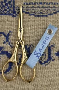 Paire De Ciseaux Broderie Langres Aurifiée