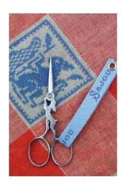 Paire De Ciseaux Broderie Lièvre Chromée