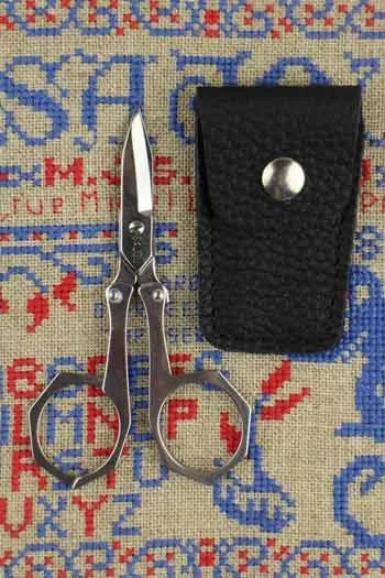 Paire De Ciseaux Broderie Pliante étui Noir 1 Paire De Ciseaux Broderie Pliante étui Noir