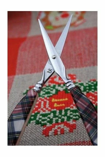 Paire De Ciseaux Broderie Sajou Tissu écossais 2 Paire De Ciseaux Broderie Sajou Tissu écossais – Image 2