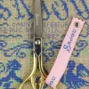 Paire De Ciseaux Couture Lingère Feuilles Aurifiée