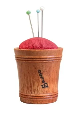 Pique-épingles En Bois Lin Rouge