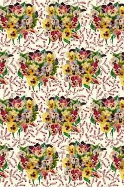 Pique-épingles En Tissu Bouquets Pensées -artisanat Soldes Magasin pique epingles en tissu bouquets pensees 3