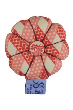 Pique-épingles En Tissu Croissillons Damas Rouge