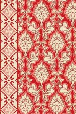 Pique-épingles En Tissu Damas Rouge -artisanat Soldes Magasin pique epingles en tissu damas rouge 2