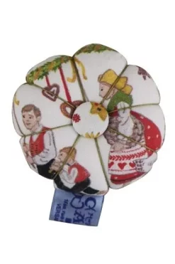 Pique-épingles En Tissu Farandole Alsacienne