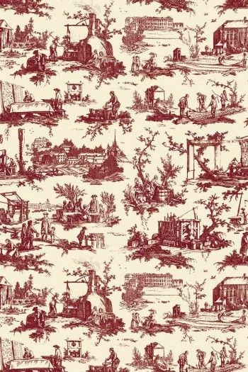 Pique-épingles En Tissu Toile De Jouy Bordeaux 4 Pique-épingles En Tissu Toile De Jouy Bordeaux – Image 4