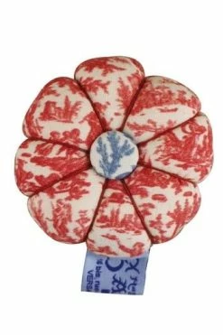 Pique-épingles En Tissu Toile De Jouy Rouge -artisanat Soldes Magasin pique epingles en tissu toile de jouy rouge 4